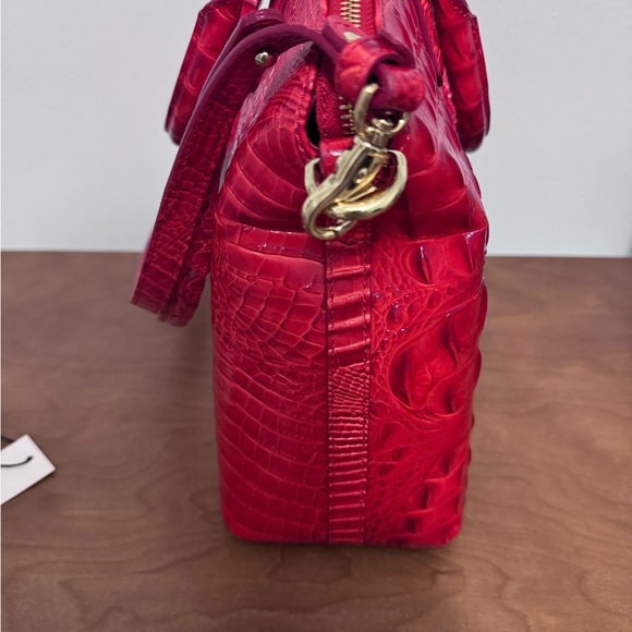 Brahmin Large Duxbury Satchel Candy Apple Red & matching Ady Wallet - Picture 6 of 12